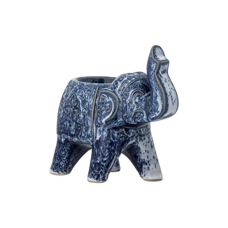 Creative Collection Oliphant Teelichthalter H8 cm, Blau