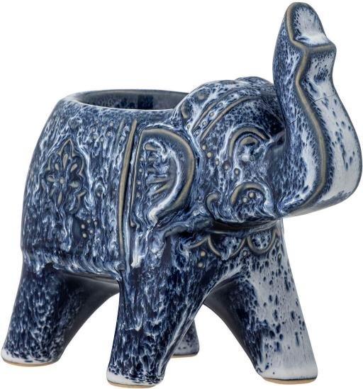 Creative Collection Oliphant Teelichthalter H8 cm, Blau