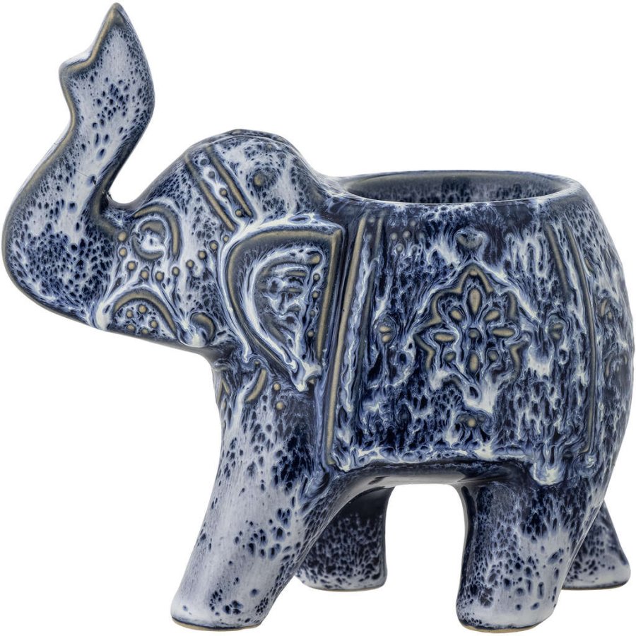 Creative Collection Oliphant Teelichthalter H8 cm, Blau