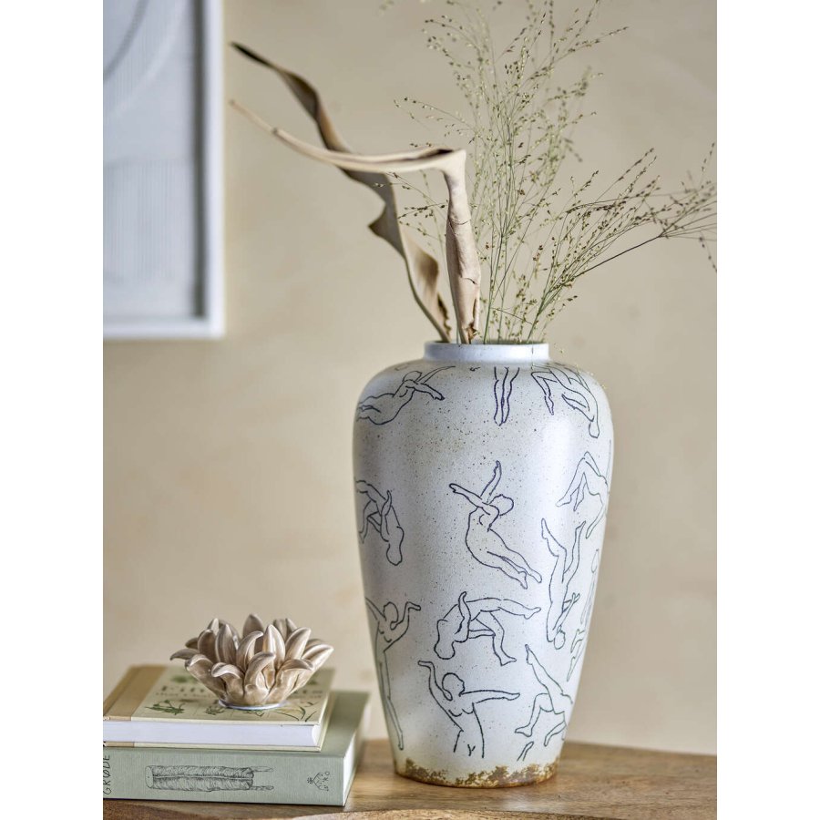 Bloomingville Adah Vase H34 cm, Steinzeug