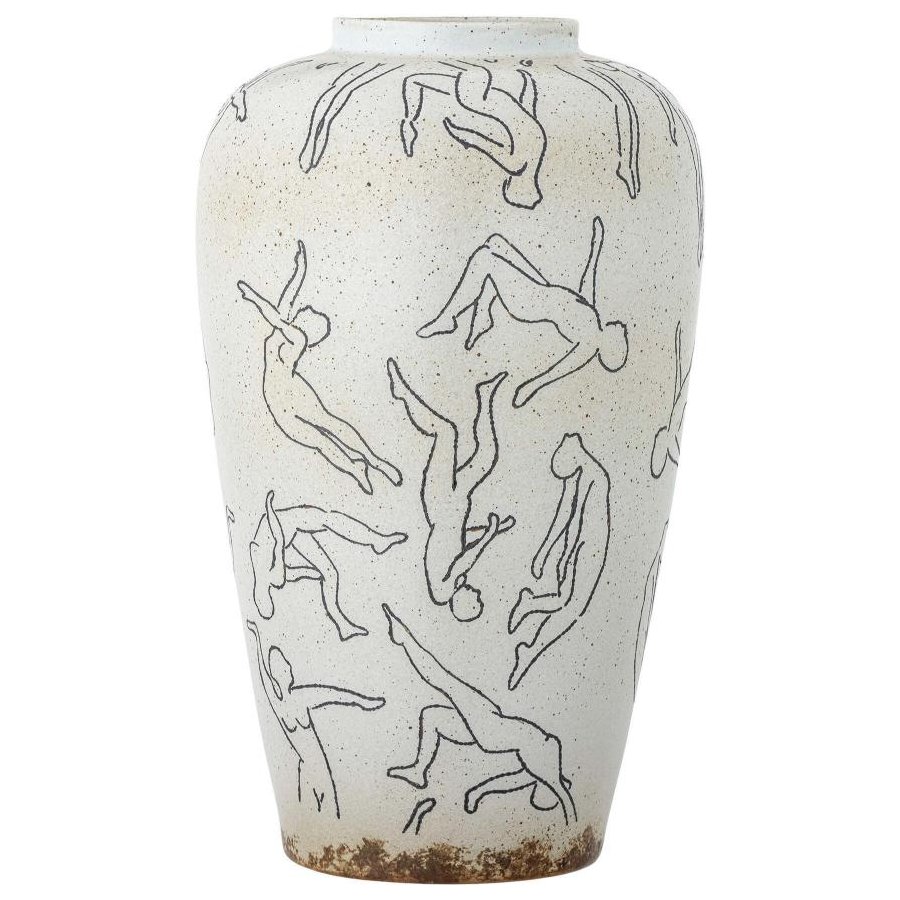 Bloomingville Adah Vase H34 cm, Steinzeug