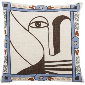 Bloomingville Rudaur Kissen 45x45 cm, Blau