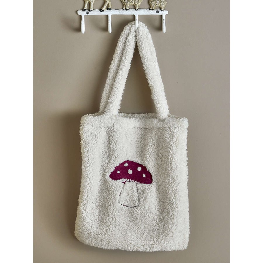 Bloomingville Mini Mushroom Tasche 35x40 cm, Weiß