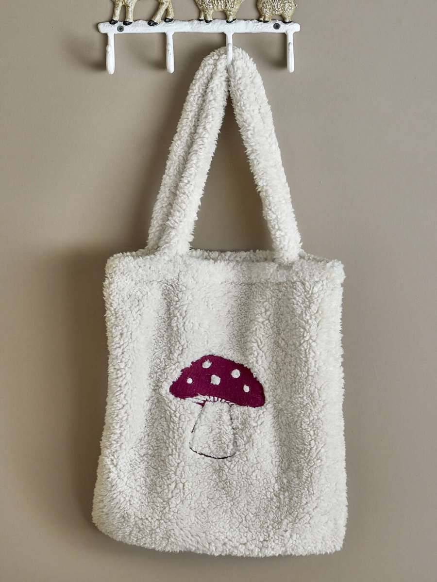 Bloomingville Mini Mushroom Tasche 35x40 cm, Weiß