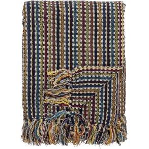 Bloomingville Lazzario Plaid 130x160 cm, Blå