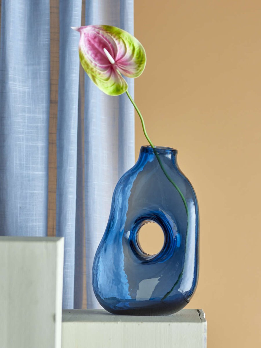 Bloomingville Harri Vase H30 cm, Blau