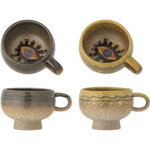 Bloomingville Oculus Tasse 2er Set 22 cl, Braun