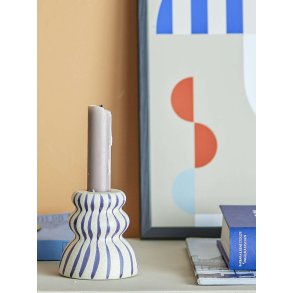 Bloomingville Gabin Lysestage H8 cm, Blå