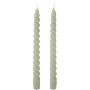 Bloomingville Ponza Stabkerze LED 2er Set H28,5 cm, Grn