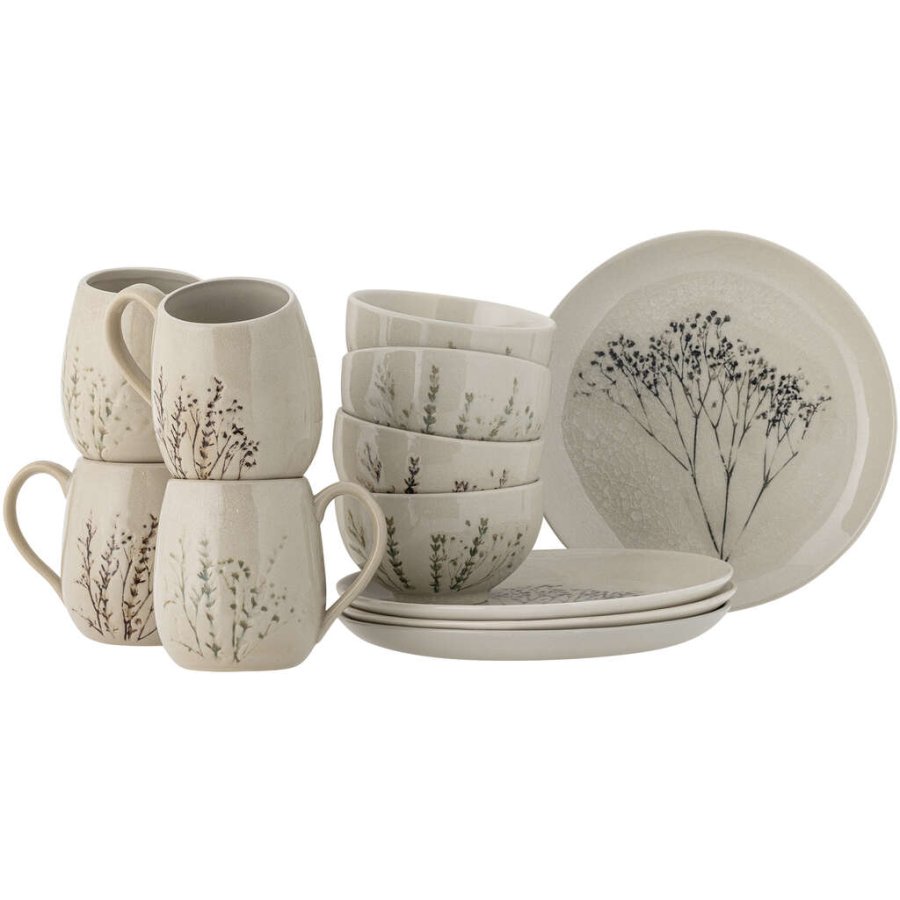 Bloomingville Bea Frühstücksset 12er Set, Natur