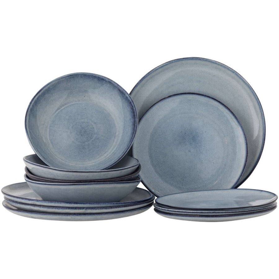 Bloomingville Sandrine Tischservice-Set 12er Set, Blau