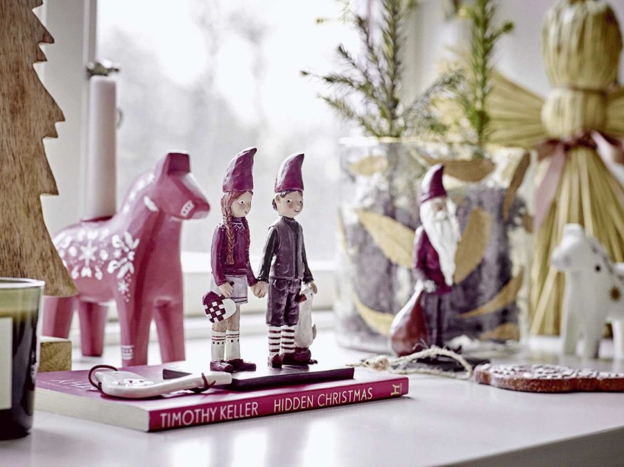 Bloomingville Elion Dekoration H12,5 cm, Rot