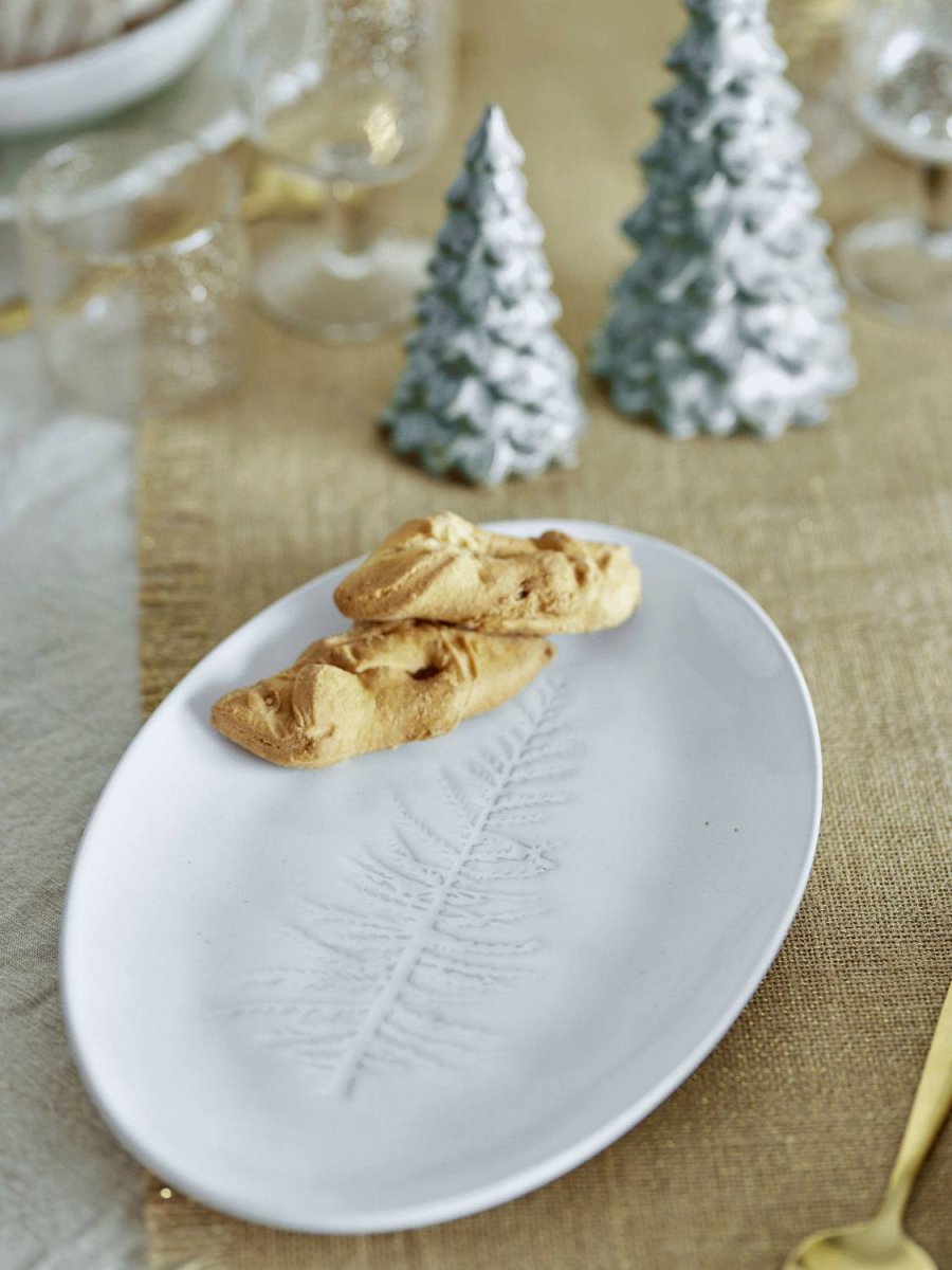 Bloomingville Winter Servierplatte 31 cm, Natur