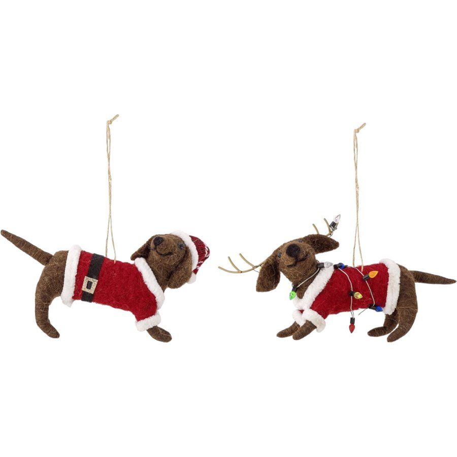 Bloomingville Monty Ornament 2er Set, Braun