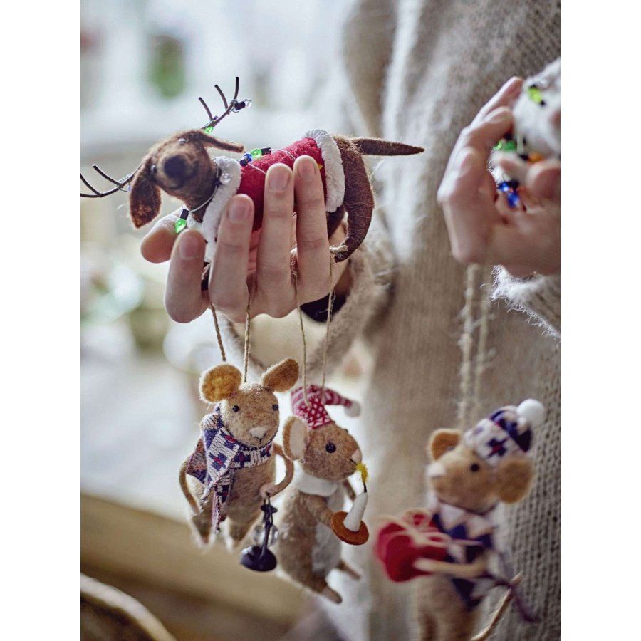 Bloomingville Monty Ornament 2er Set, Braun