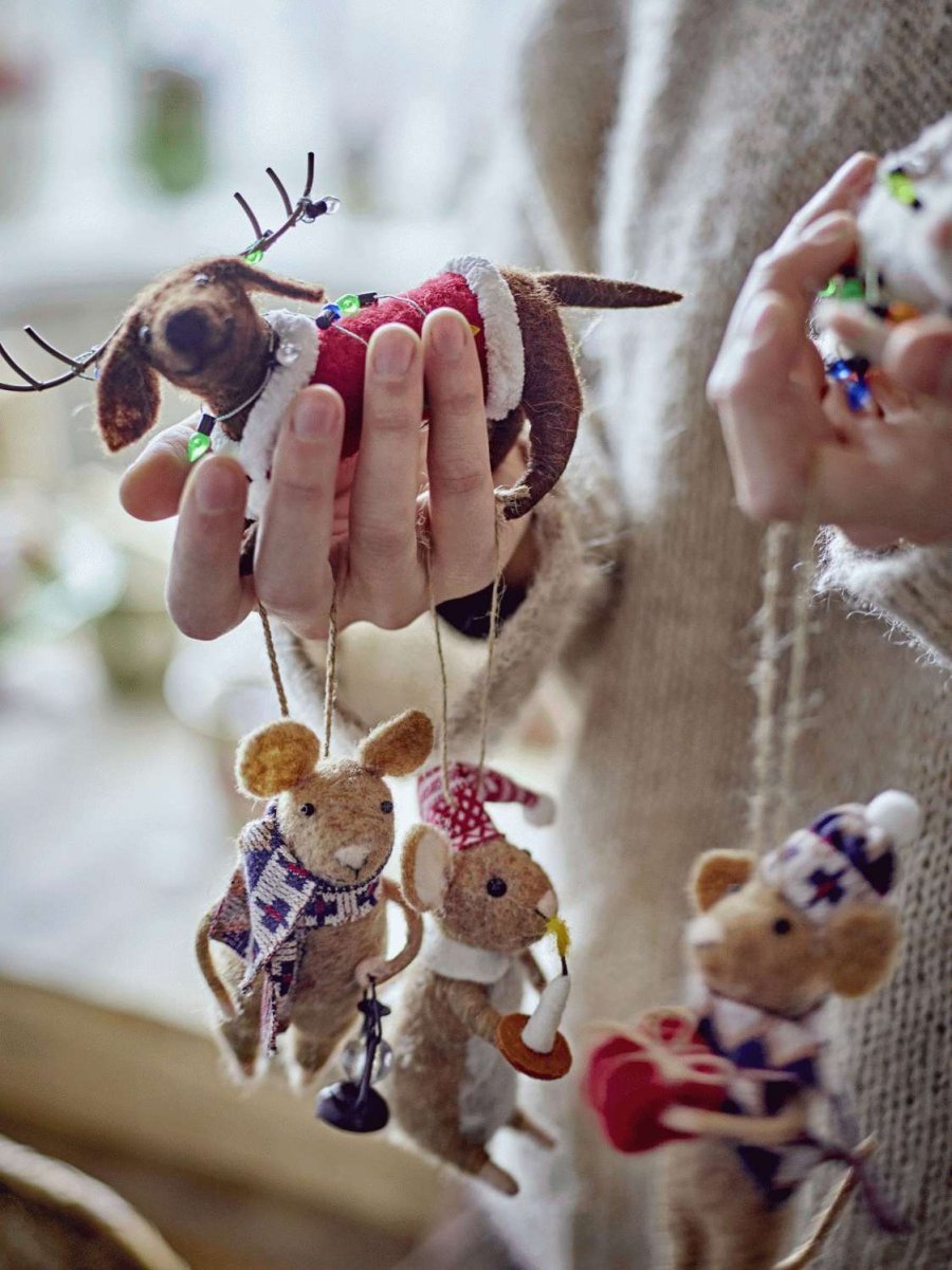 Bloomingville Monty Ornament 2er Set, Braun