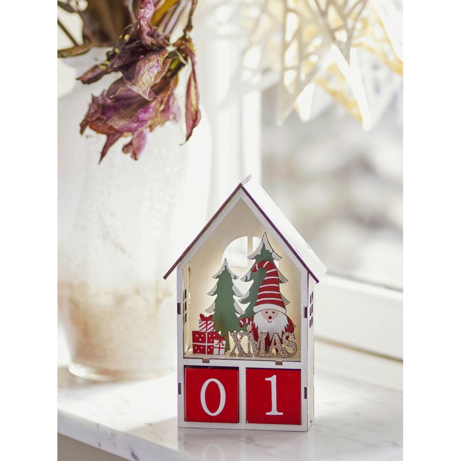 Bloomingville Edmund Kalender H19 cm, Rot