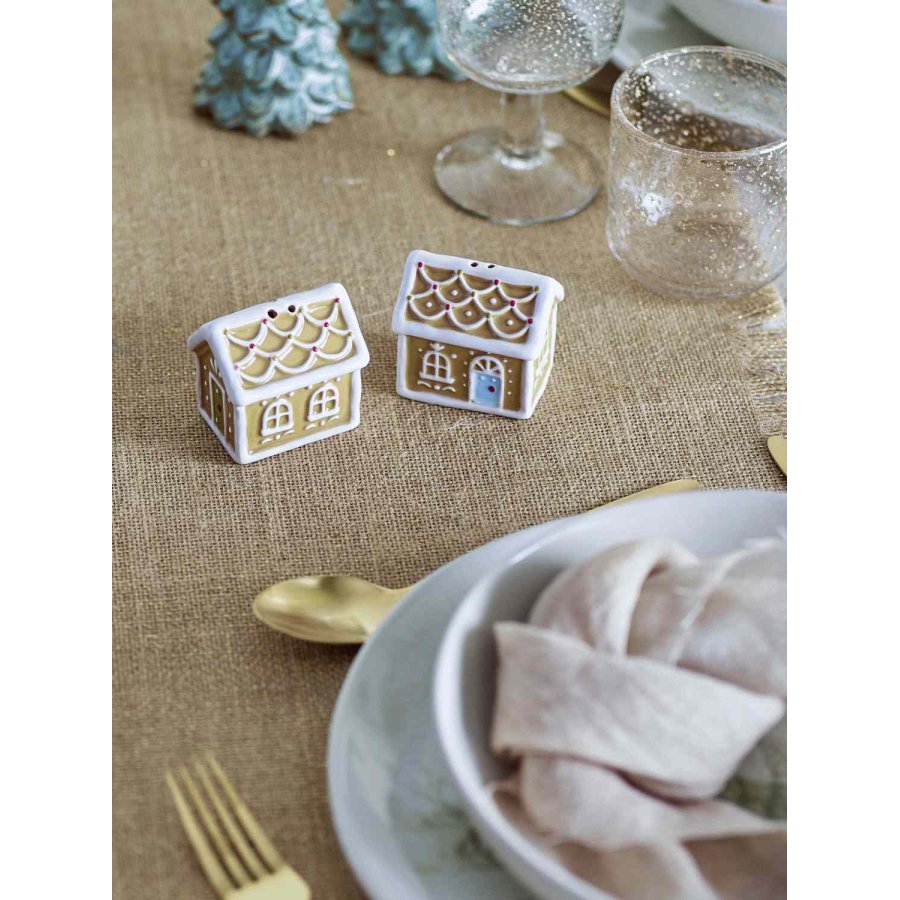 Bloomingville Ginnie Salz- und Pfeffer-Set H6 cm, Braun