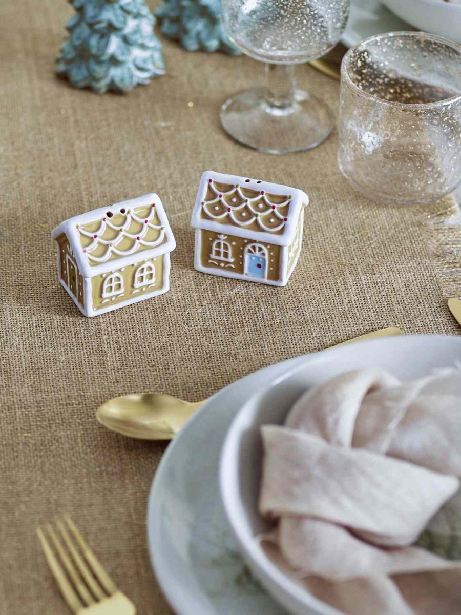 Bloomingville Ginnie Salz- und Pfeffer-Set H6 cm, Braun