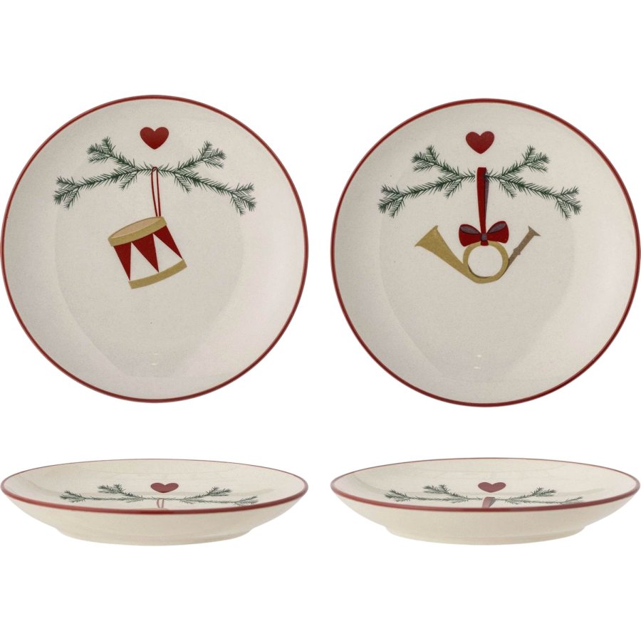 Bloomingville Yule Teller 2er Set 16 cm, Natur