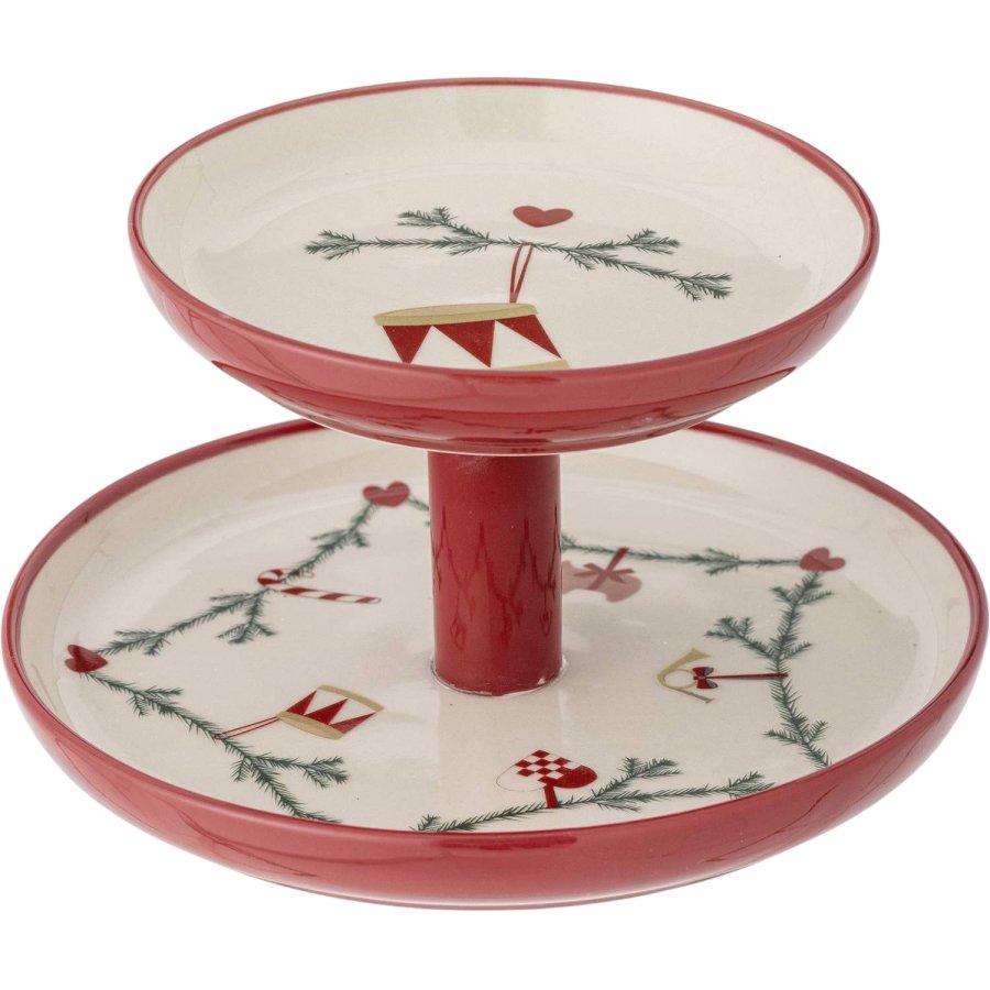 Bloomingville Yule Etagere H13 cm, Rd