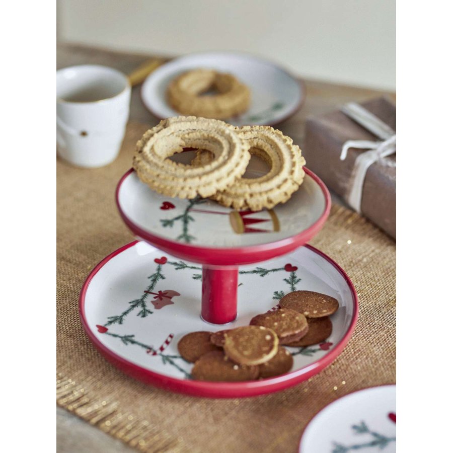 Bloomingville Yule Etagere H13 cm, Rd