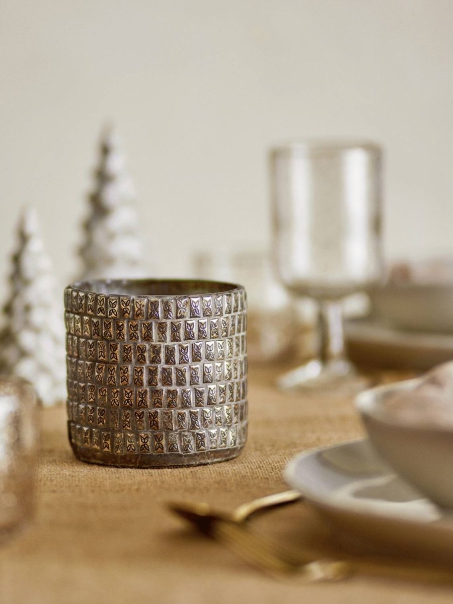 Bloomingville Federika Teelichthalter H10 cm, Gold