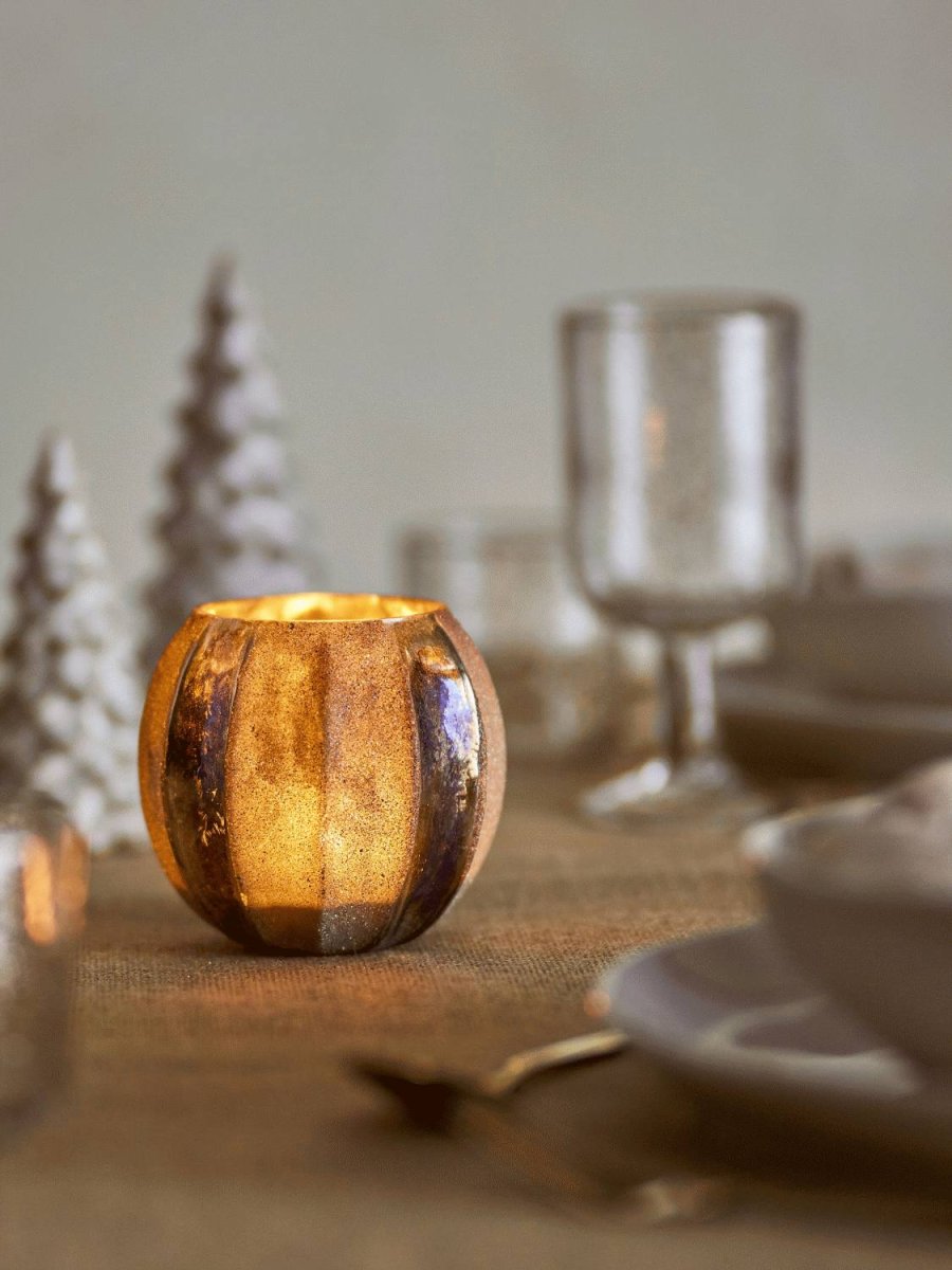 Bloomingville Felecia Teelichthalter H10 cm, Gold