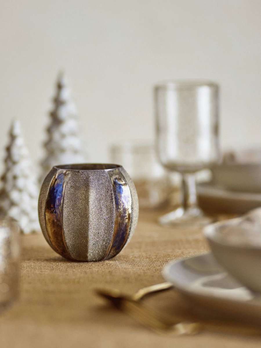 Bloomingville Felecia Teelichthalter H10 cm, Gold