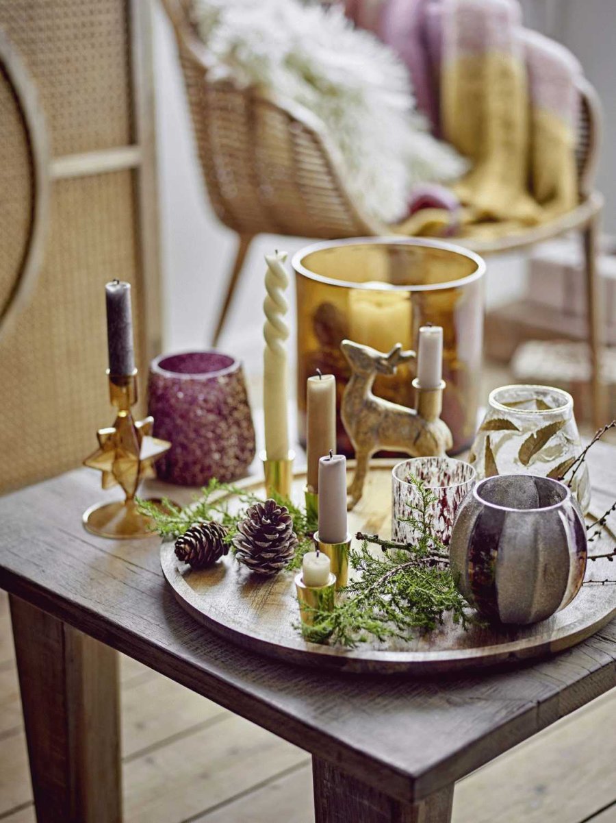 Bloomingville Fidelia Teelichthalter H12 cm, Gold