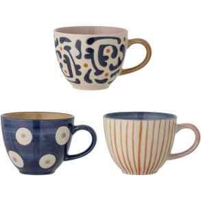 Bloomingville Eviaya Tasse 3er Set 29 cl, Blau