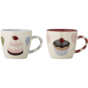 Bloomingville Mini Darby Tasse 2er Set 20 cl, Rot