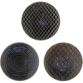 Creative Collection Elanor Teller 3er Set 21 cm, Blau