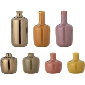 Bloomingville Maien Vase 7er Set, Braun