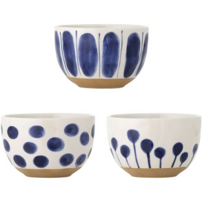 Creative Collection Linora Schssel 3er Set 12,5 cm, Blau