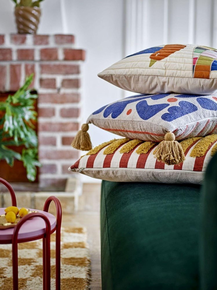 Bloomingville Eviaya Kissen 45x45 cm, Blau