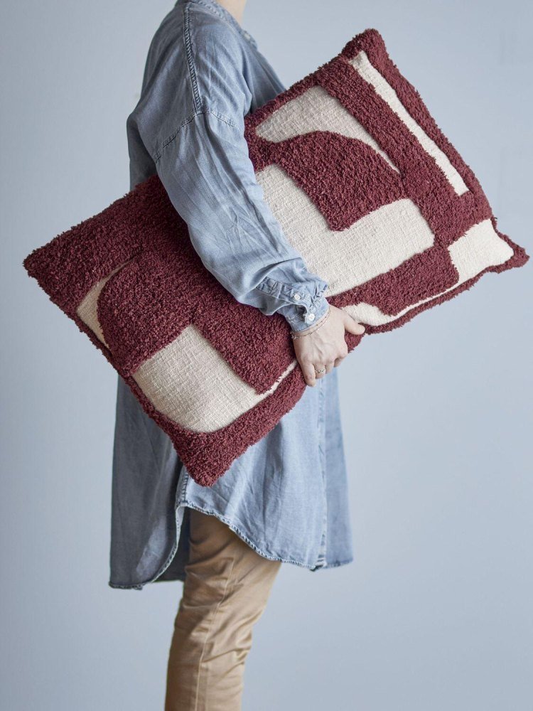 Bloomingville Olica Kissen 40x60 cm, Rot