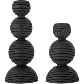 Bloomingville Kipp Kerzenhalter 2er Set H22 cm, Schwarz