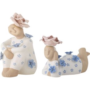 Bloomingville Floriella Dekoration 2er Set, Blau