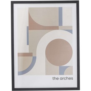 Bloomingville Arches Illustration mit Rahmen 32x42 cm, Schwarz