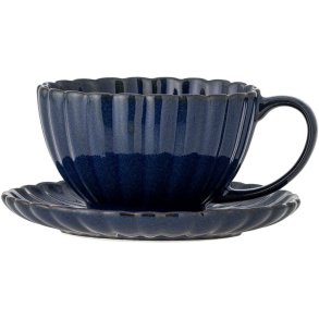 Bloomingville Latina Tasse m. Untertasse 22 cl, Blau