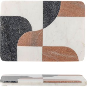 Bloomingville Jazzi Schneidebrett 20x28 cm, Weier Marmor