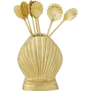 Creative Collection Loreta Glas m. Cocktailgabeln, Gold