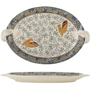 Bloomingville Hezha Serviertablett 25x34 cm, Blau