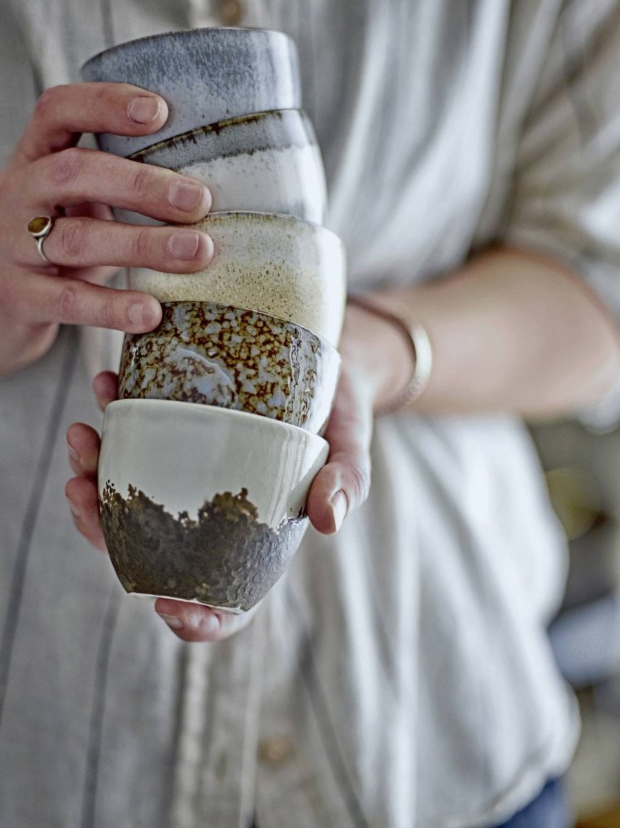 Bloomingville Paula Tasse 19,5 cl, Blau/Braun