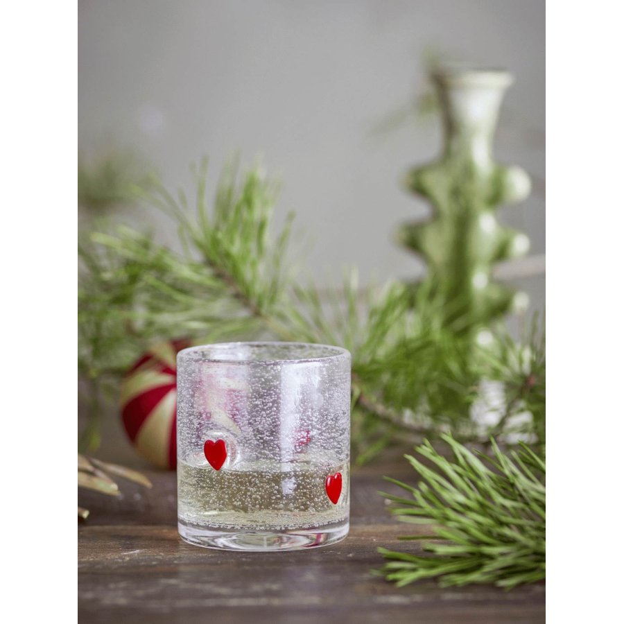 Bloomingville Debra Trinkglas Weihnachtsherz 37 cl