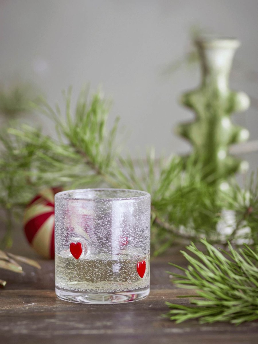 Bloomingville Debra Trinkglas Weihnachtsherz 37 cl