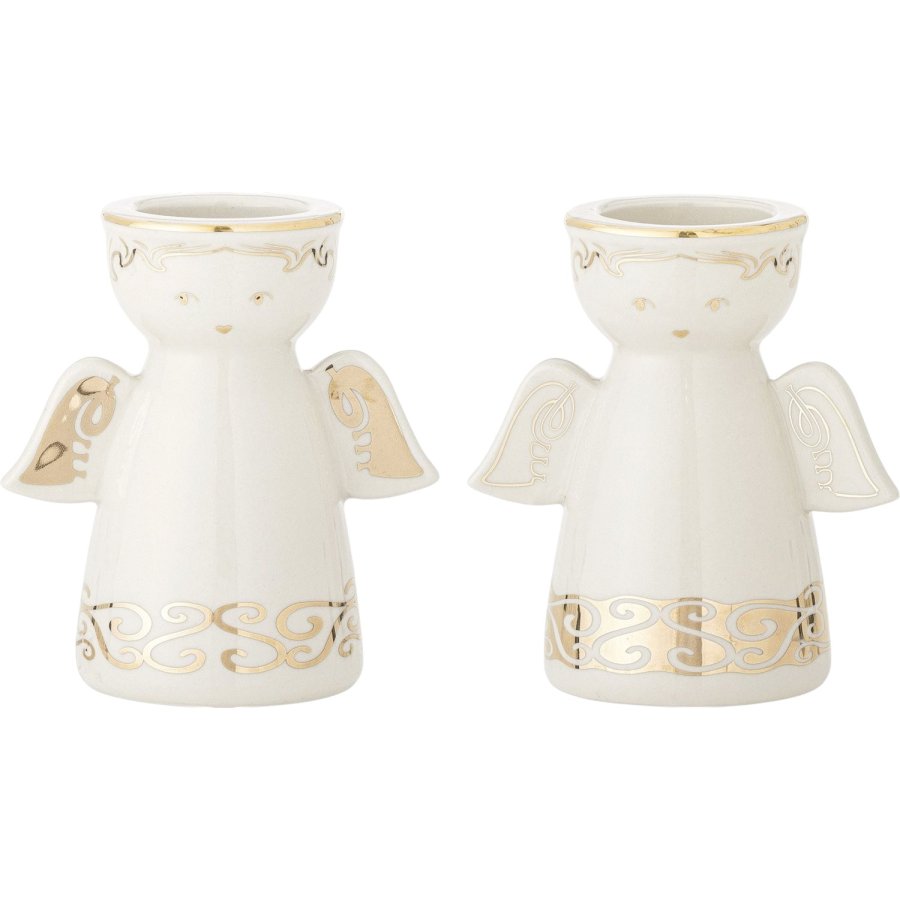 Bloomingville Faella Teelicht- und Kerzenhalter H12 cm, Wei