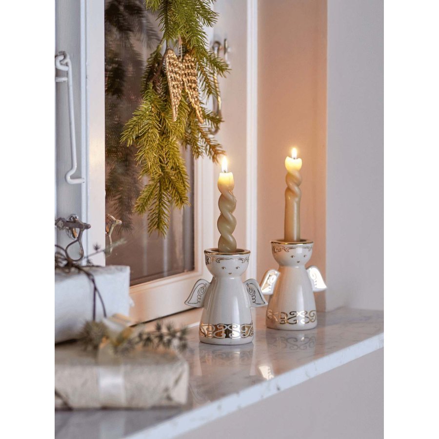 Bloomingville Faella Teelicht- und Kerzenhalter H12 cm, Wei