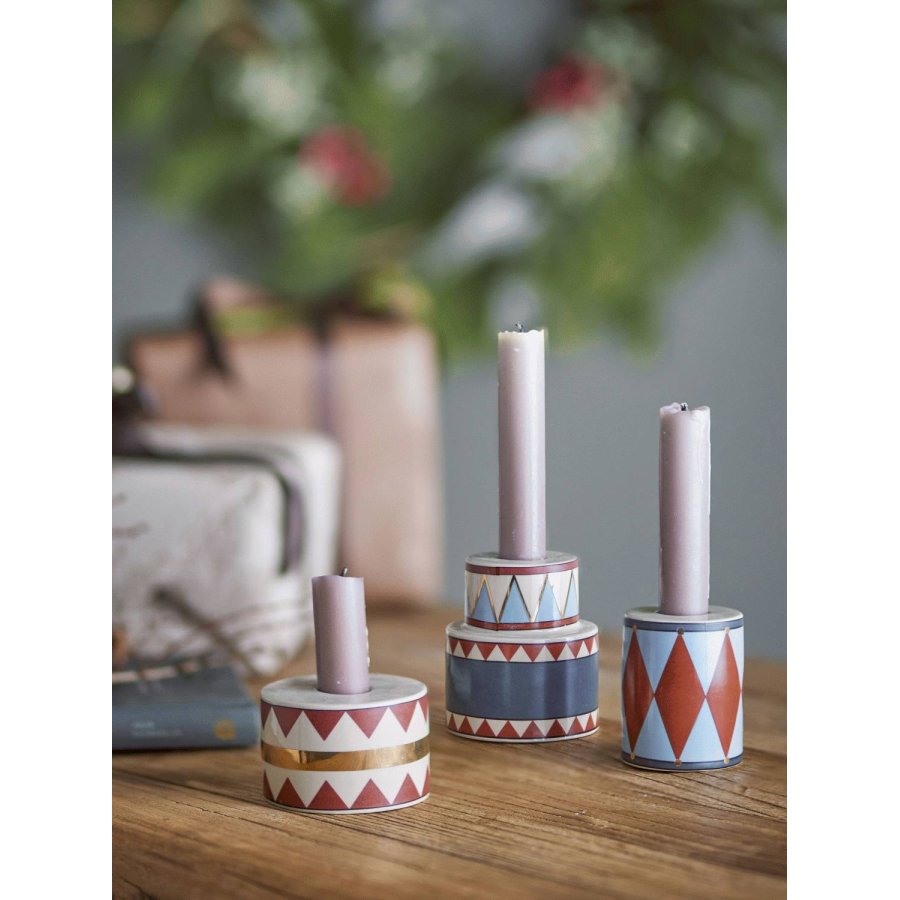 Bloomingville Bitja Kerzenhalter 3er Set, Blau